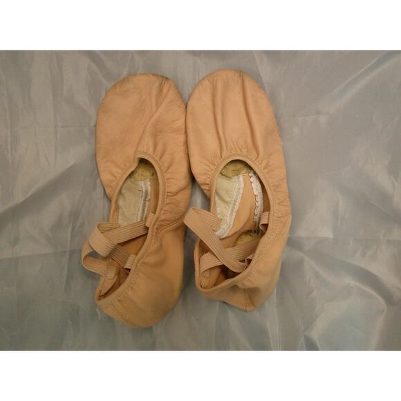 Dance Ballet Shoes Danz N Motion Adult 8W Leather Cross Straps Split Sole - Picture 1 of 5